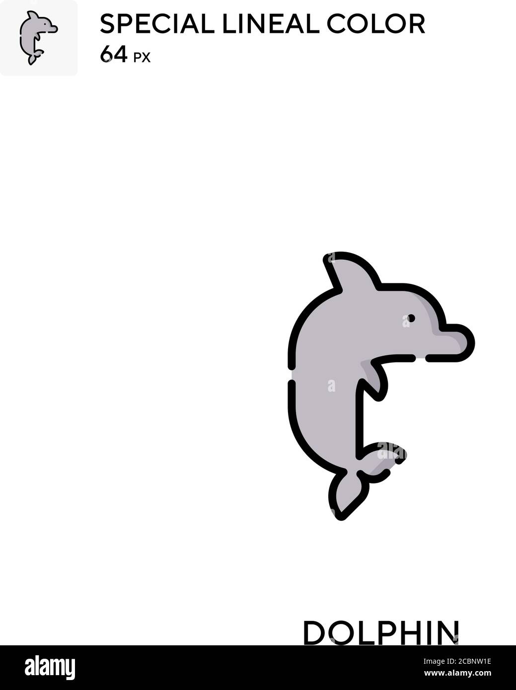 Dolphin Special Lineal Farbe Vektor-Symbol. Delphin-Symbole für Ihr  Business-Projekt Stock-Vektorgrafik - Alamy