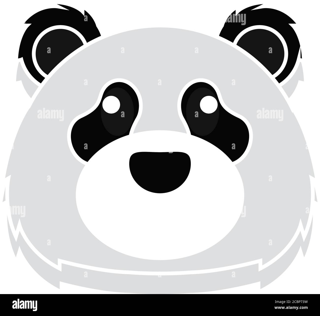 Panda Bär Kopf Cartoon Stock Vektor
