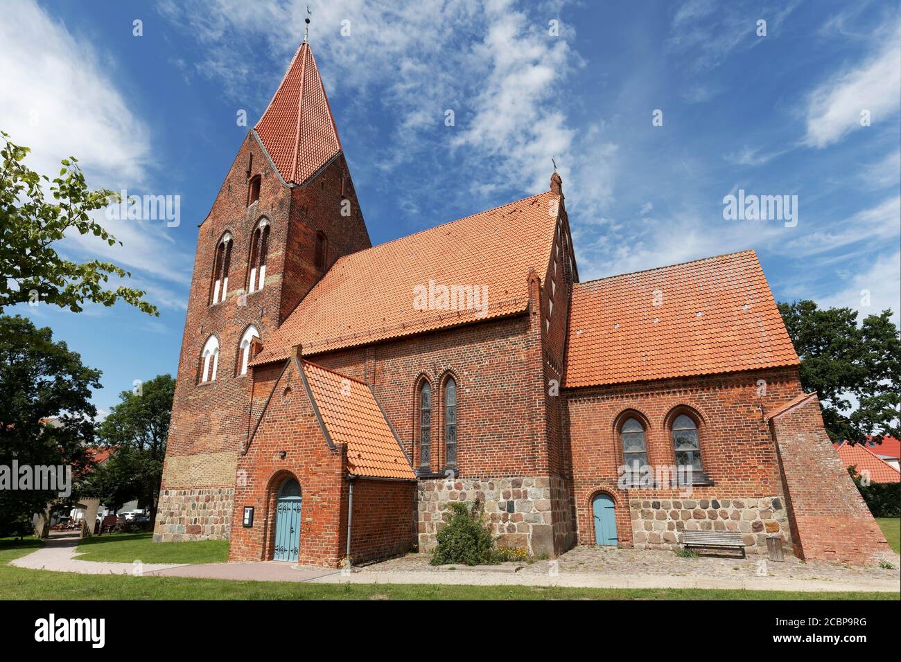 Dorfkirche St. Johannes, frühgotischer Backsteinbau, Rerik, Ostsee, Mecklenburg-Vorpommern, Deutschland Stockfoto