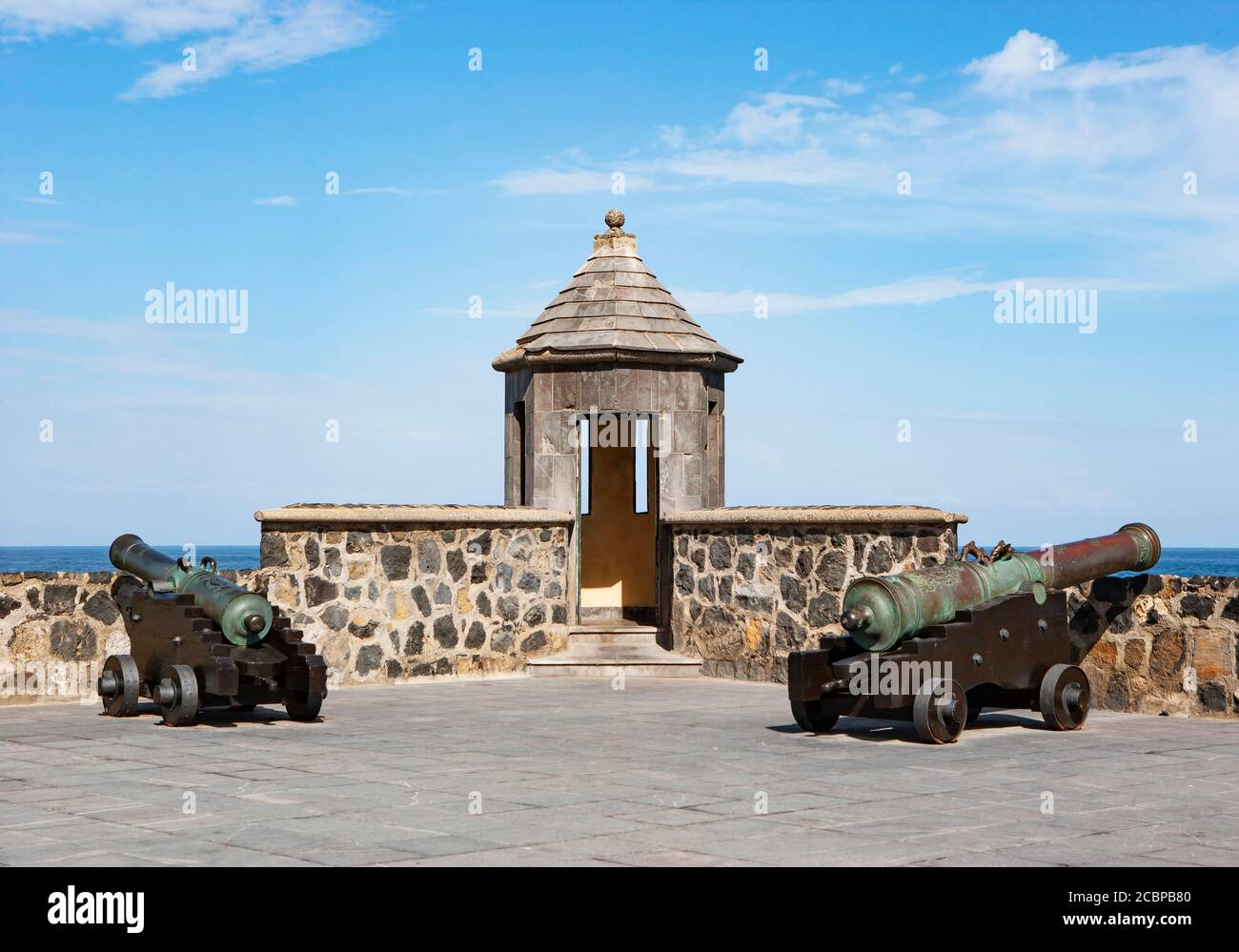 Festung Bateria de Santa Barbara, Puerto de la Cruz, Teneriffa, Kanarische Inseln, Spanien Stockfoto