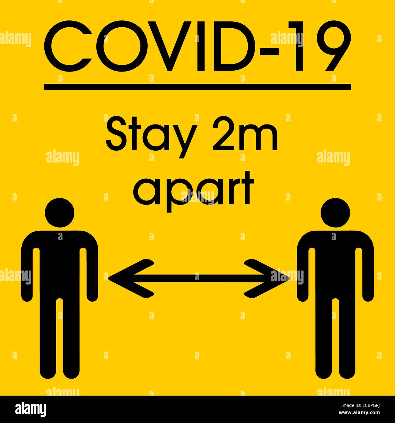 COVID-19 Keep Apart Signage, um Menschen zu ermutigen, körperliche oder soziale Distanz zu halten Stock Vektor