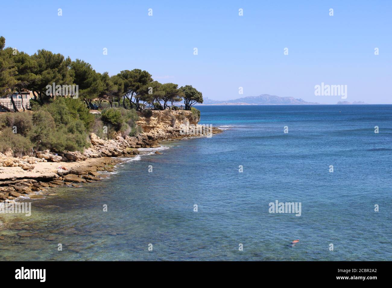 Anse du Petit Nid Sausset-les-Pins auf der Côte Bleue, Frankreich Stockfoto