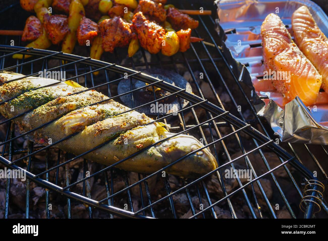 gegrillte Speisen Stockfoto