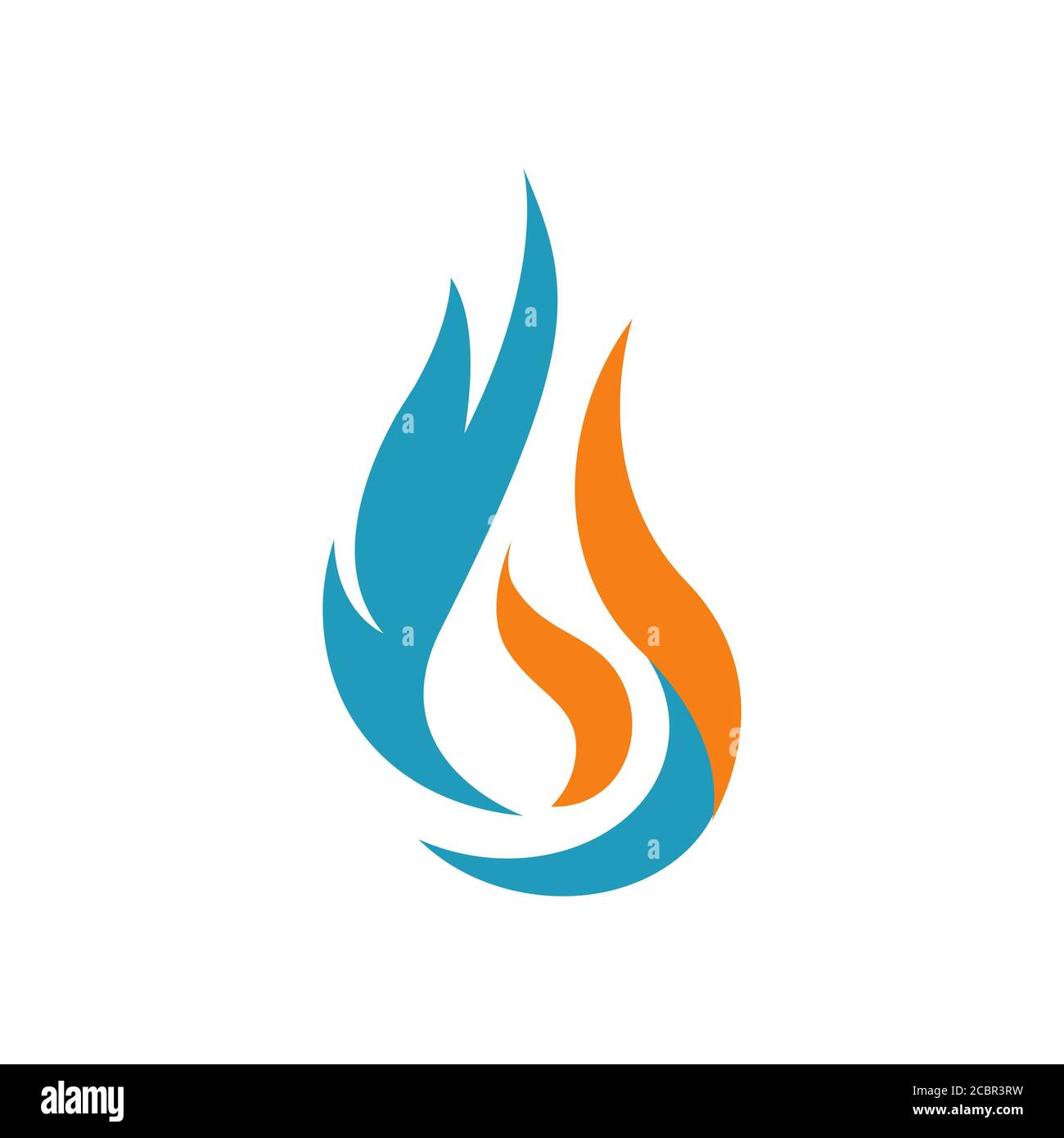 Heiße Feuer Flammen Logo Vektor-Symbole Illustrationen in weißem Hintergrund Stock Vektor