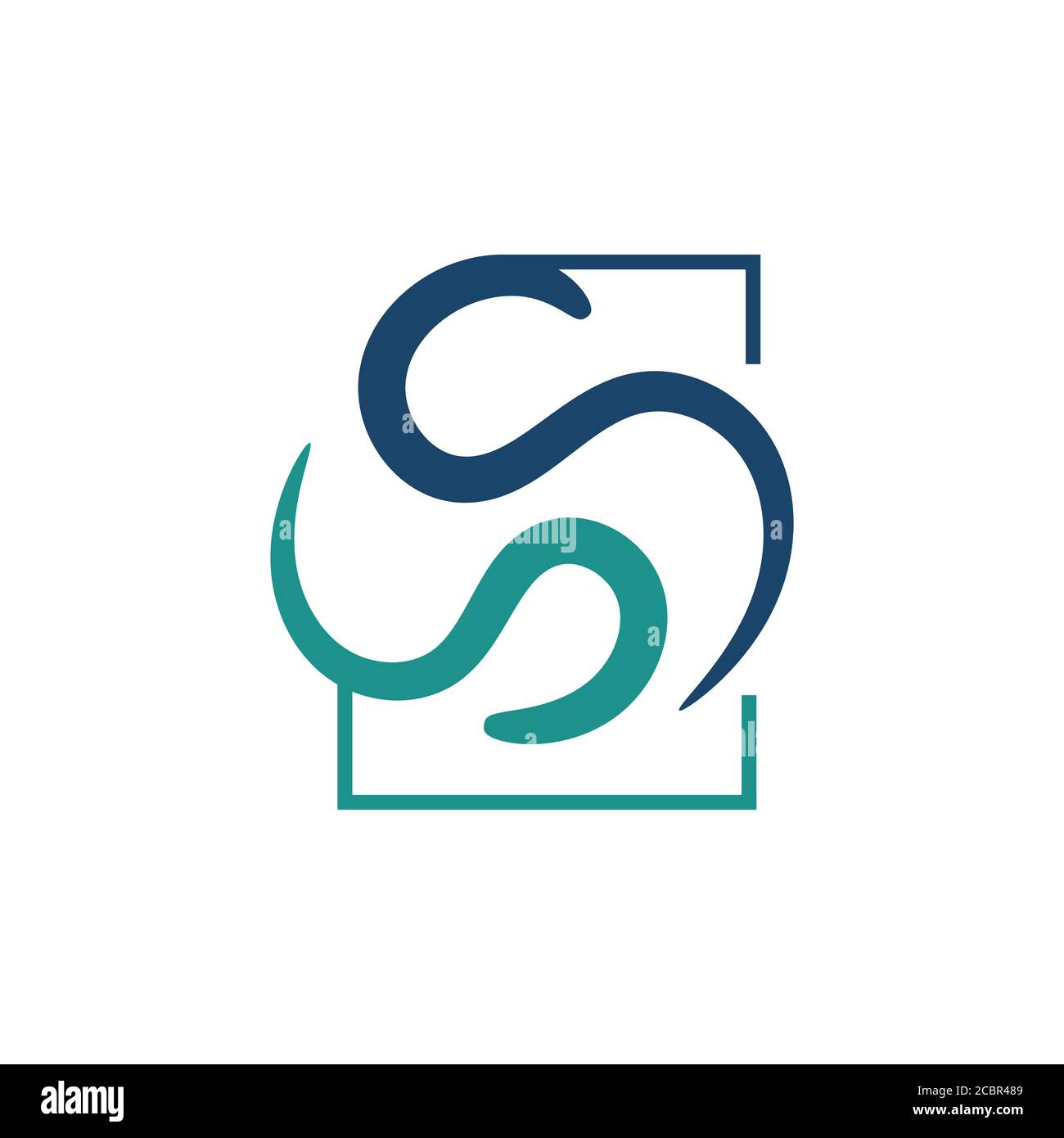 Kreative Initial SS Letter S S Logo Design Vektorgrafik Konzeptillustrationen Stock Vektor
