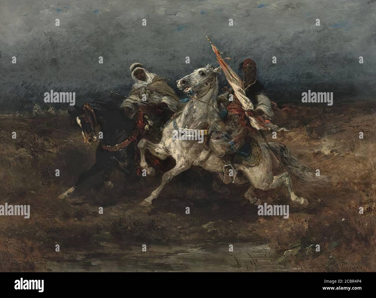 Schreyer Adolf - die Nacht RAID - Deutsche Schule - 19. Und Anfang des 20. Jahrhunderts Stockfoto