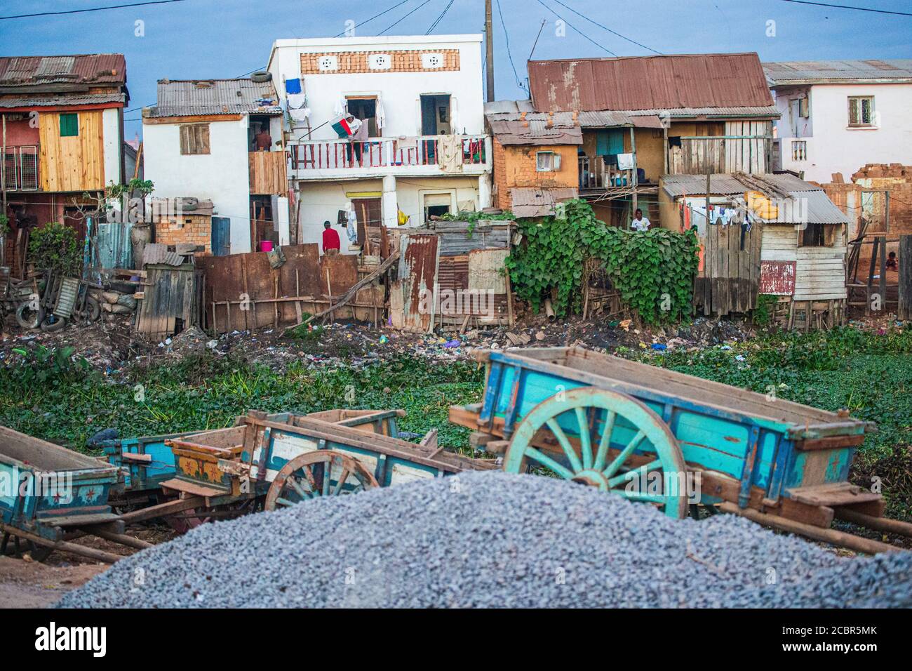 Gebäude in der Stadt Antananarivo, Madagaskar Stockfoto