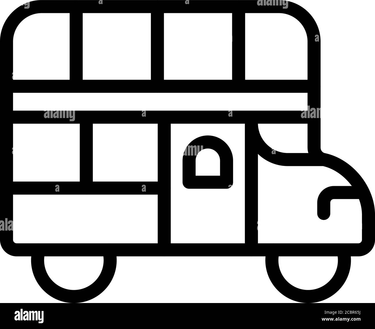 Sightseeing City Bus Ikone, Umriss Stil Stock Vektor