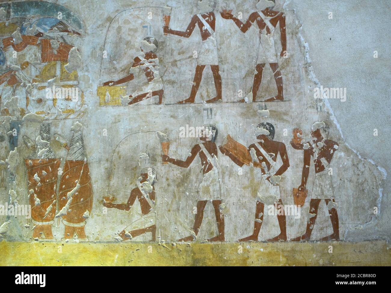 Wandmalerei am Grab von Rekhmire aus der 18. Dynastie an der