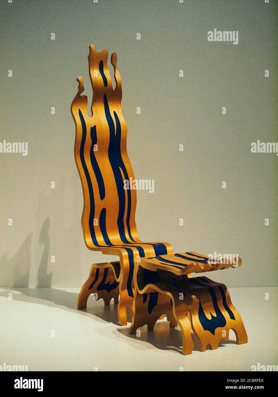 Brushstroke Chair und Ottoman von Roy Lichtenstein in Nelson-Atkins ausgestellt Museum Stockfoto