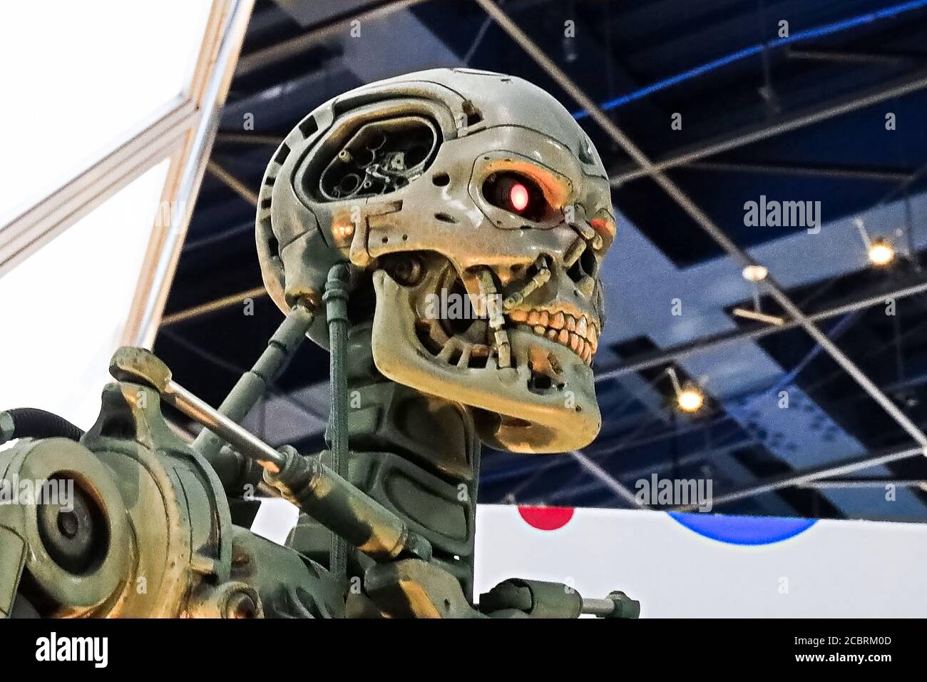 Foto des T-800 Endoskeletts vom Terminator 3D, einer der berühmtesten Attraktionen in den Universal Studios JAPAN, Osaka, Japan. Stockfoto