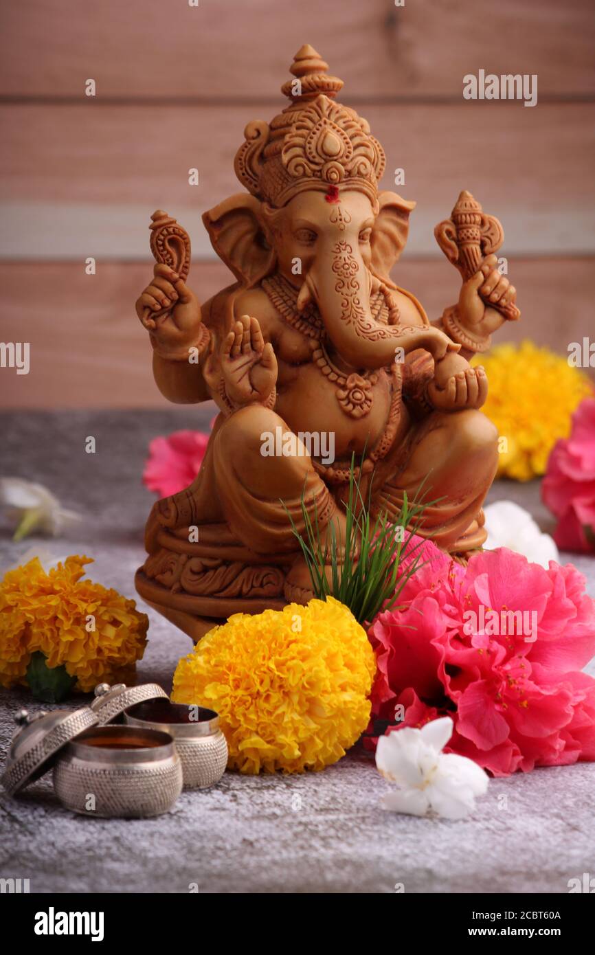 Lord Ganesha Idol, Ganesh Festival Stockfoto