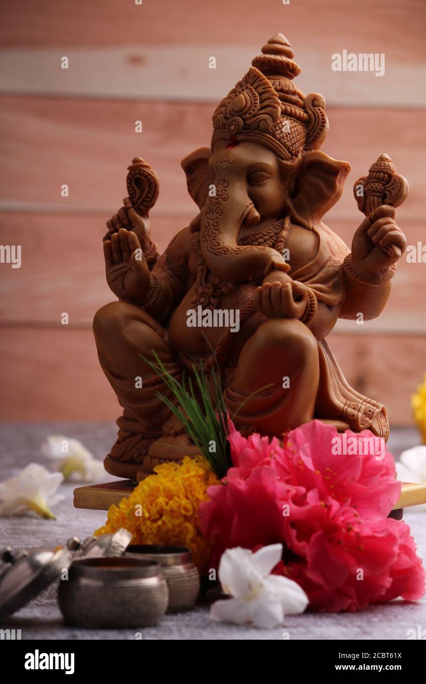 Lord Ganesha Idol, Ganesh Festival Stockfoto