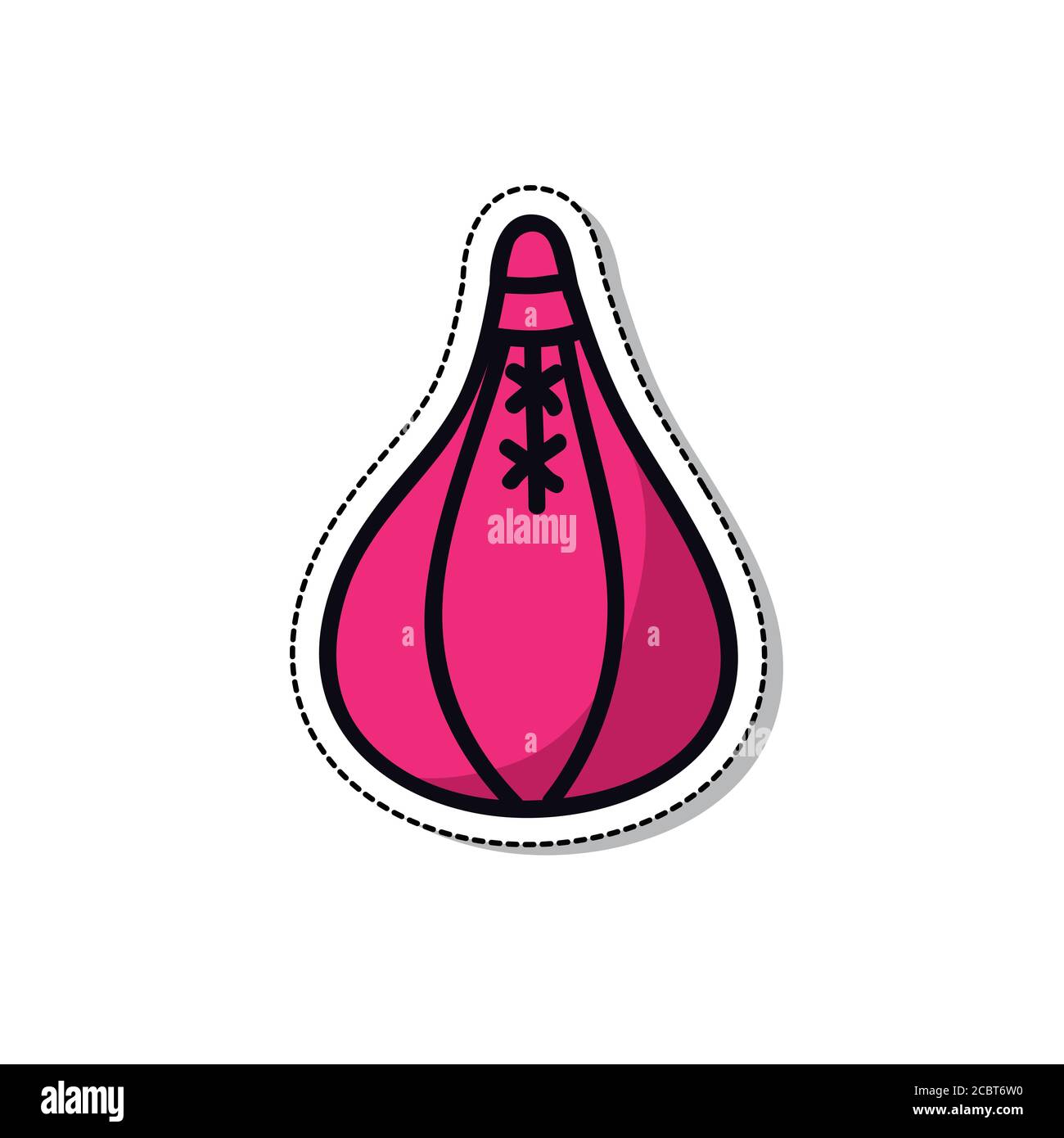 Box Birne Doodle Symbol, Vektor-Farbe Illustration Stock Vektor