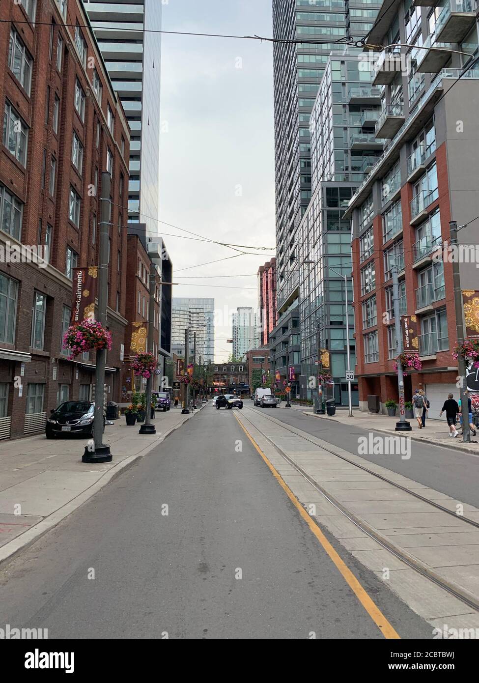 Sommertag in der Innenstadt von Toronto. Toronto, Ontario / Kanada Stockfoto