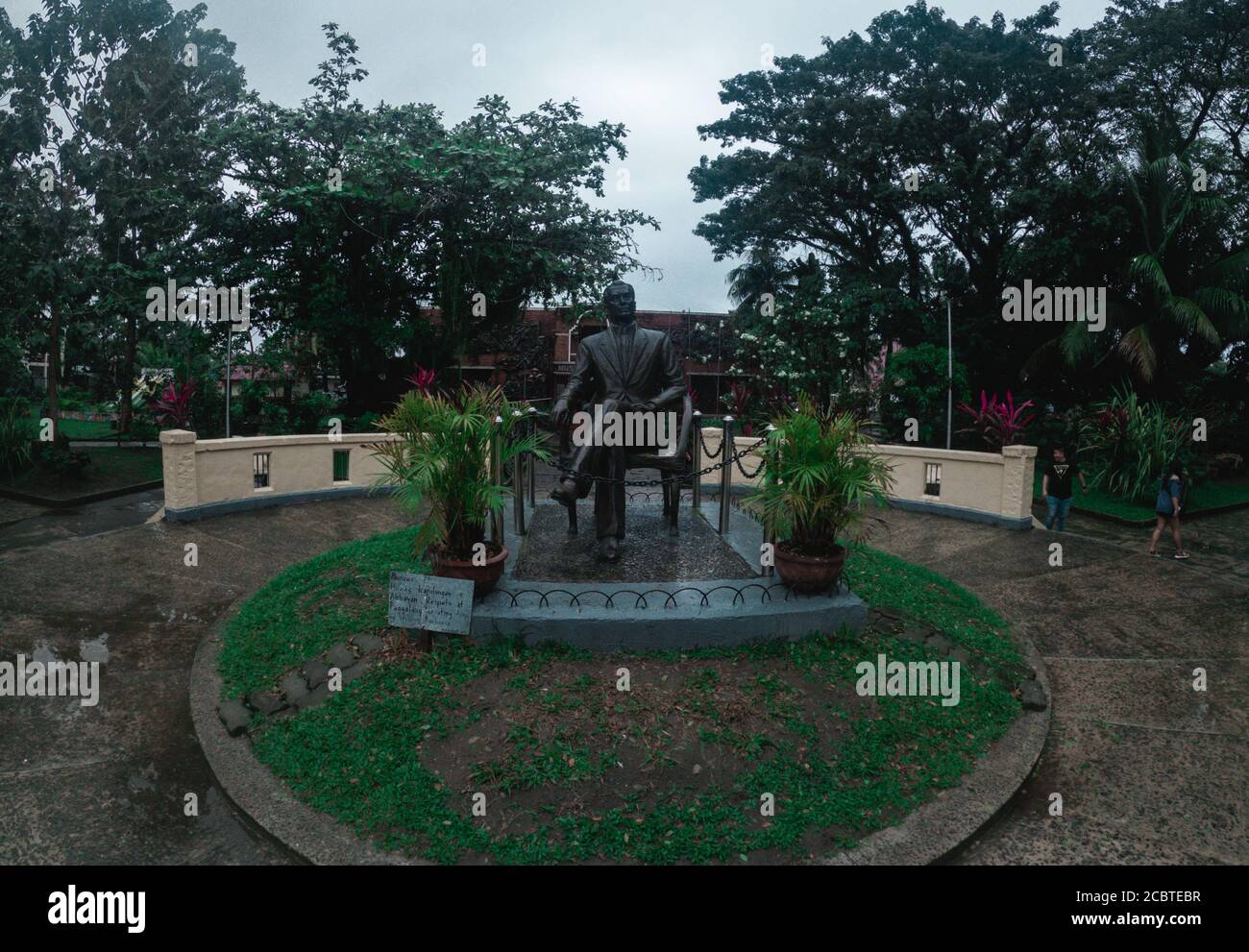 Manuel L Quezon Statue vor dem Ballenmuseum Stockfoto