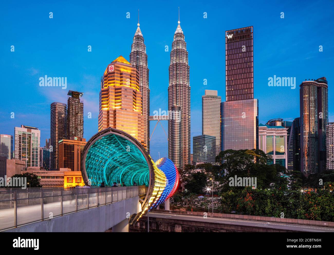 Die Saloma Link Bridge in Kuala Lumpur, Malaysia Stockfoto
