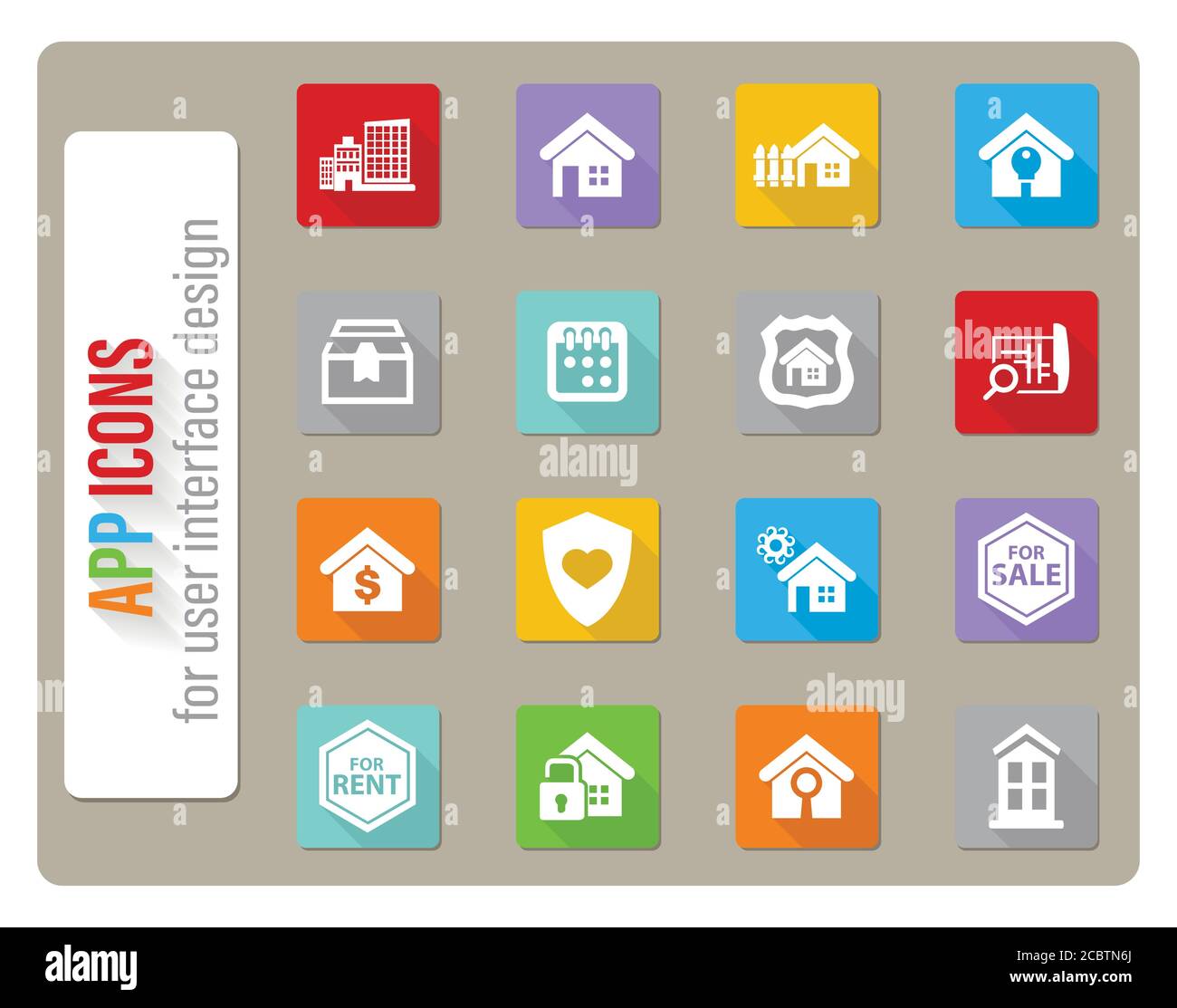 Immobilien Icon Set Stock Vektor