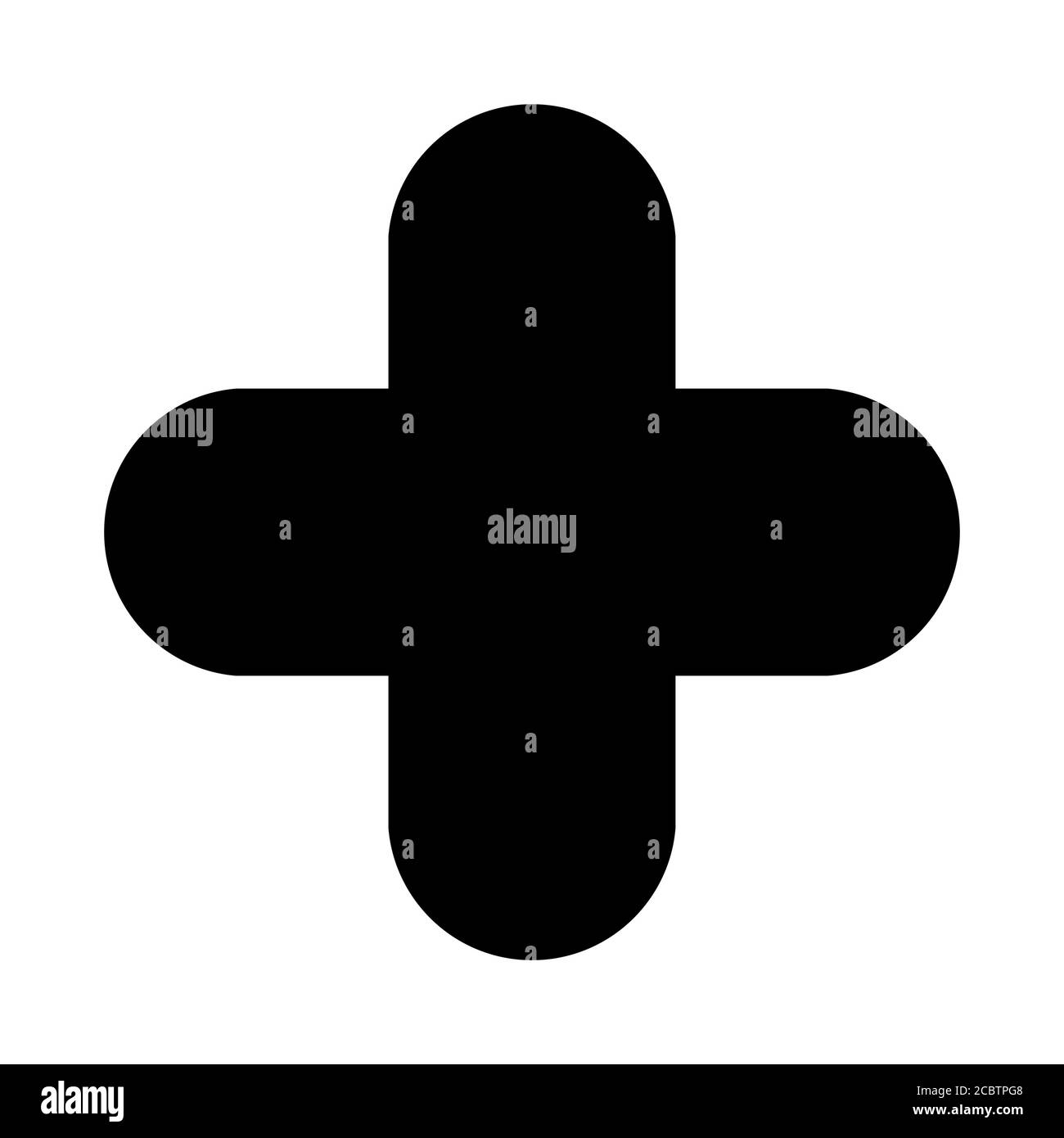 Krankenhaus Kreuz Symbol, Medizinische Gesundheit Symbol isoliert auf weißem Hintergrund. Notfalldesign . Stock Vektor