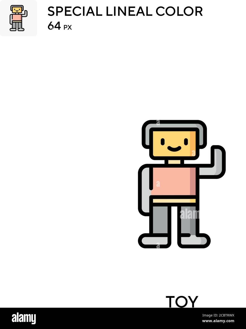 Spielzeug Special Lineal Farbe Vektor-Symbol. Spielzeugsymbole für Ihr Geschäftsprojekt Stock Vektor