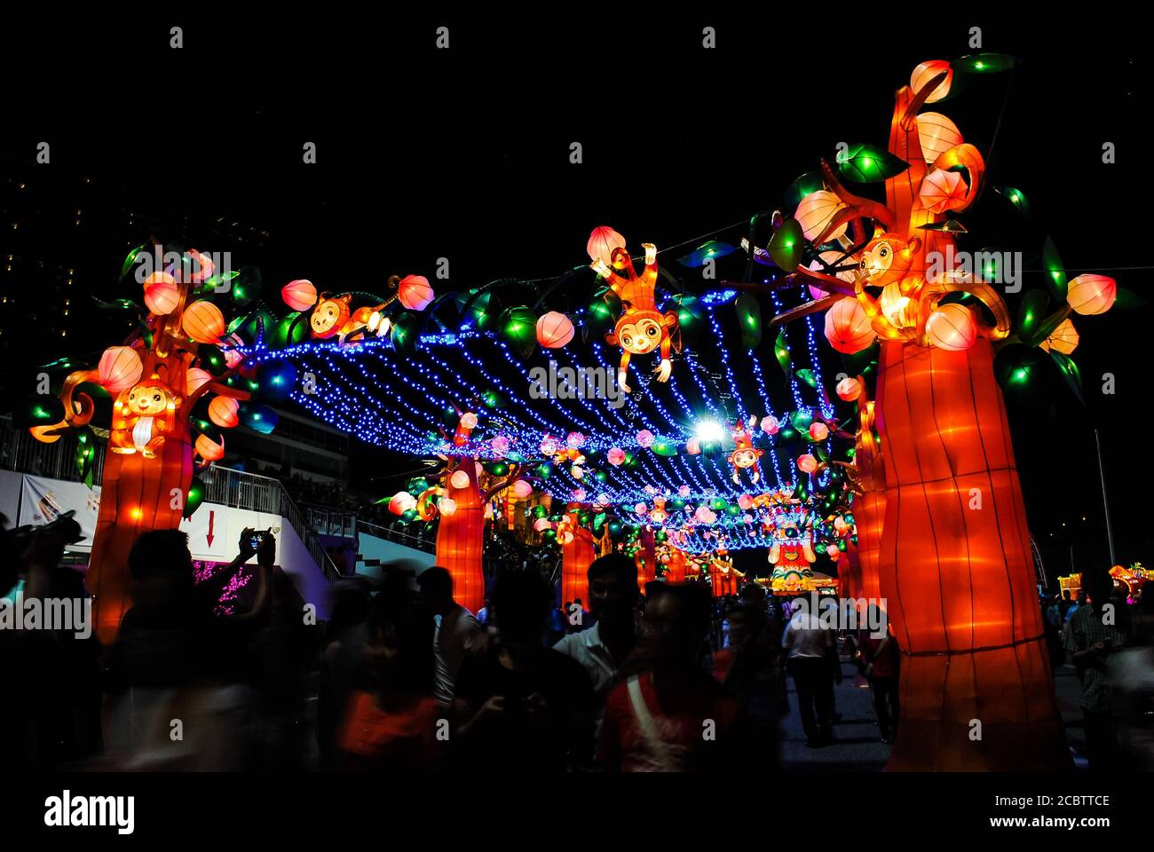 Festlichkeiten während des chinesischen Neujahrs 2016 in Singapur Stockfoto