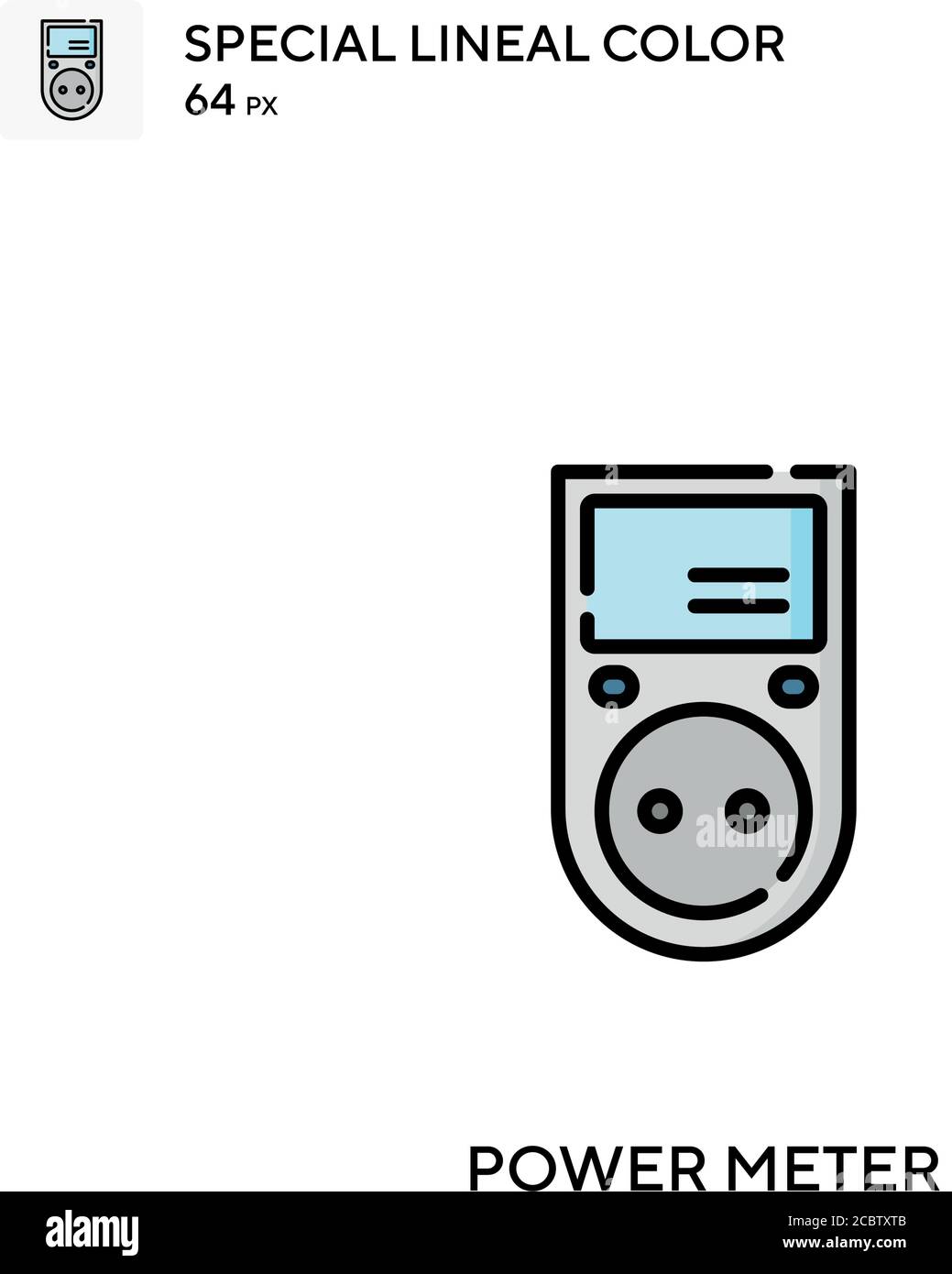 Leistungsmesser spezielles lineales Farbvektorsymbol. Symbole für Leistungsmesser für Ihr Geschäftsprojekt Stock Vektor