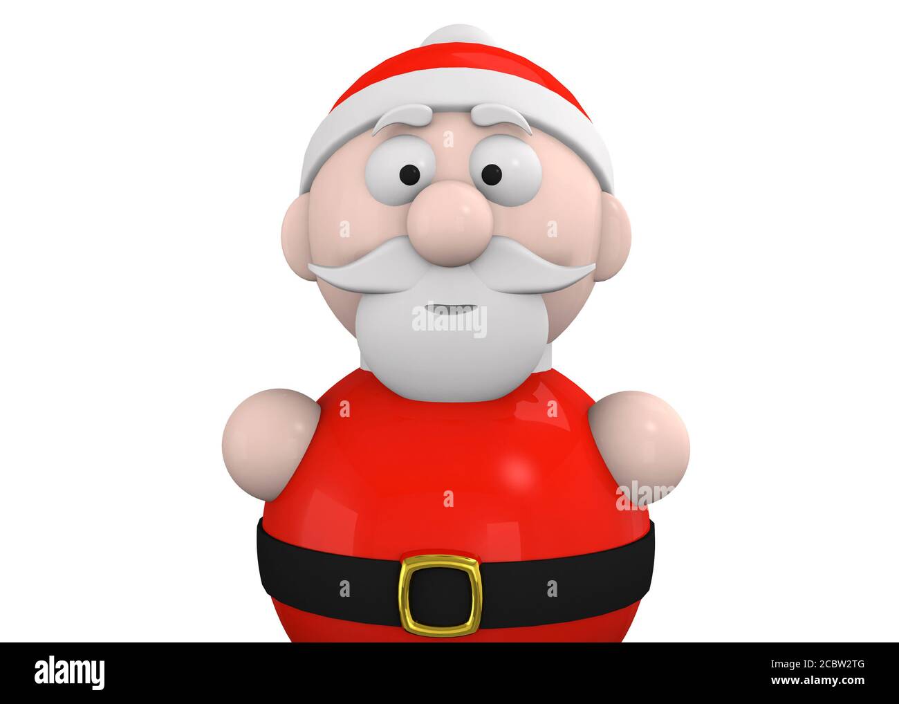 Santa Claus Charakter - 3D Stockfoto