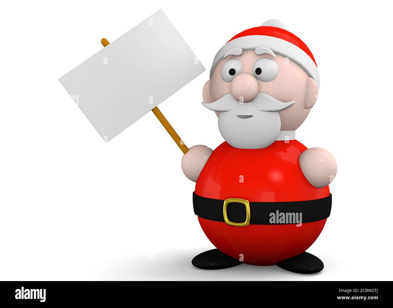 Santa Claus Charakter - 3D Stockfoto