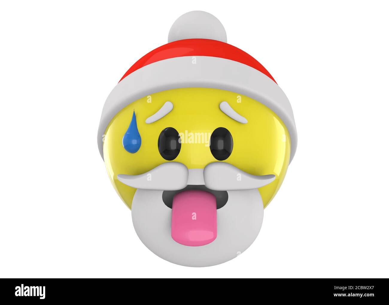 Der Weihnachtsmann ist müde - 3D Stockfoto