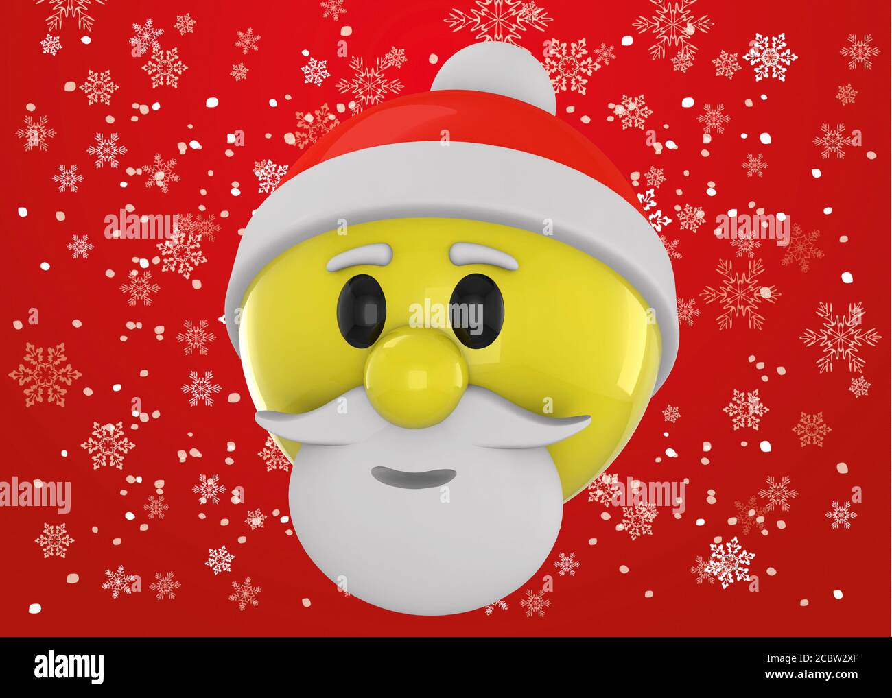 Santa Claus Emoticon - 3D Stockfoto