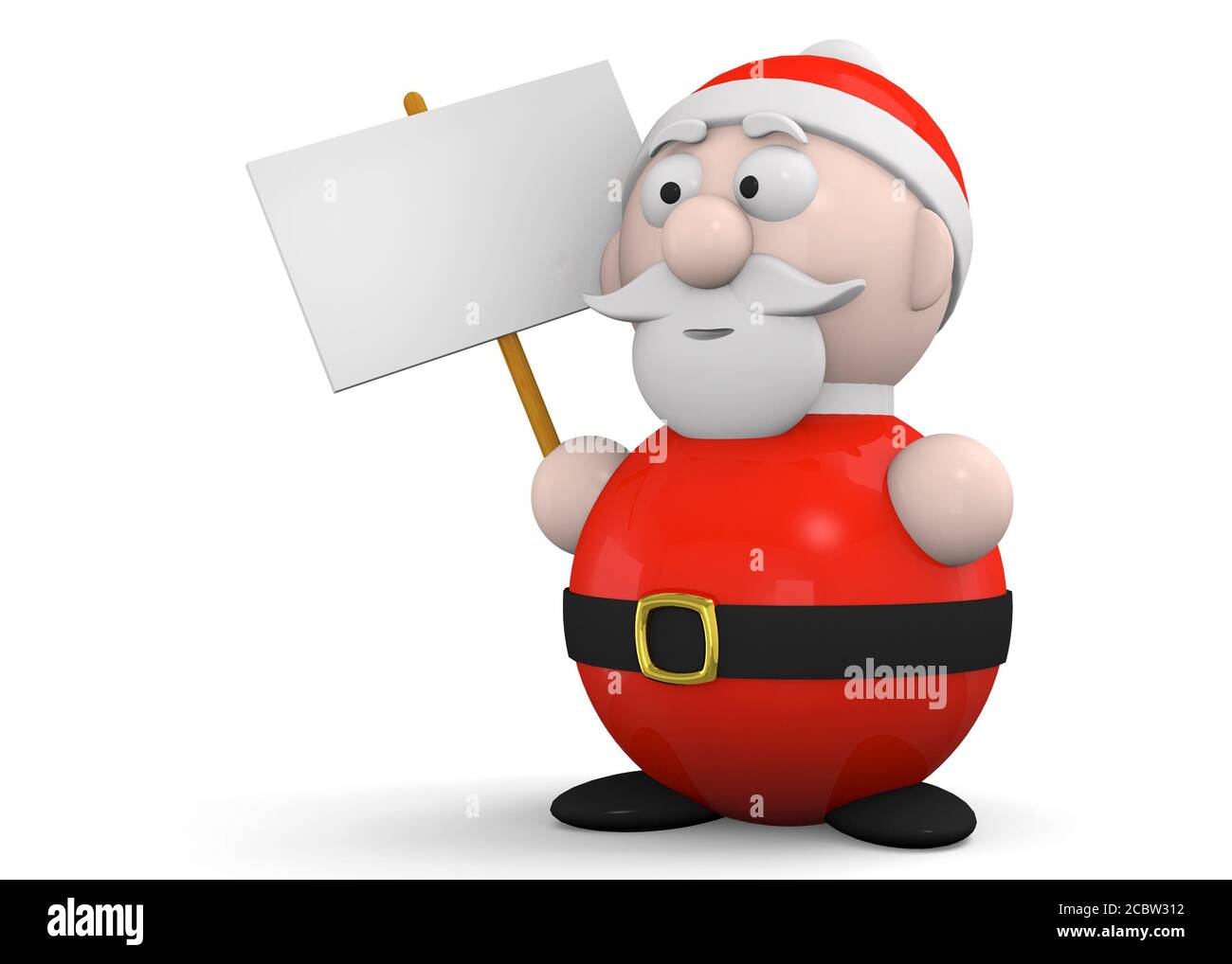 Santa Claus Charakter - 3D Stockfoto