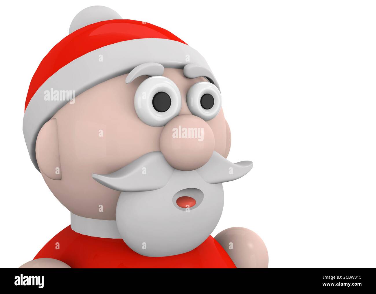 Santa Claus Charakter - 3D Stockfoto