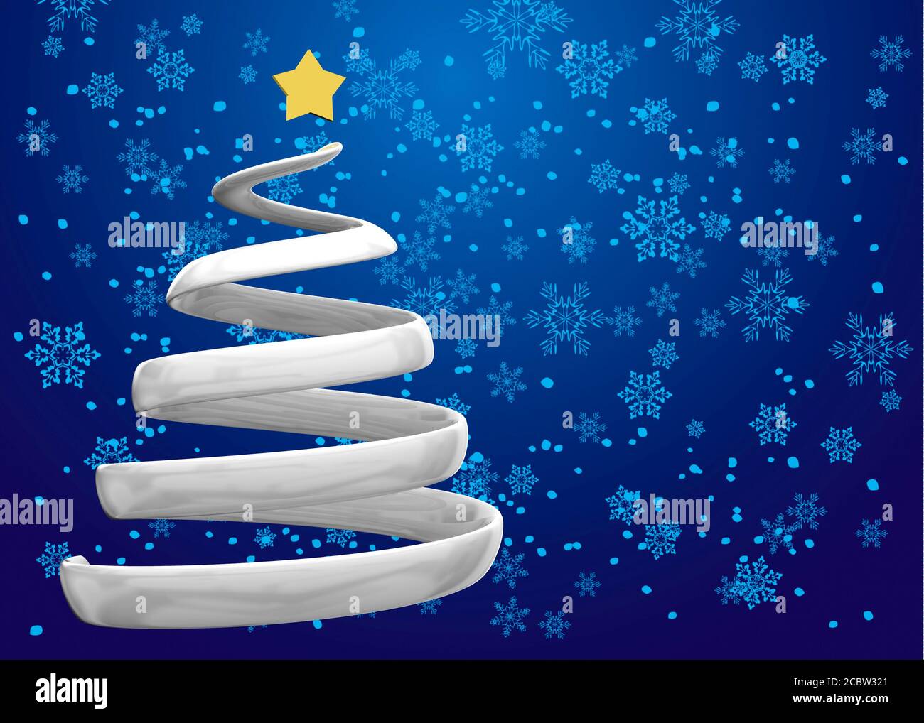 Der Weihnachtsbaum - 3D Stockfoto