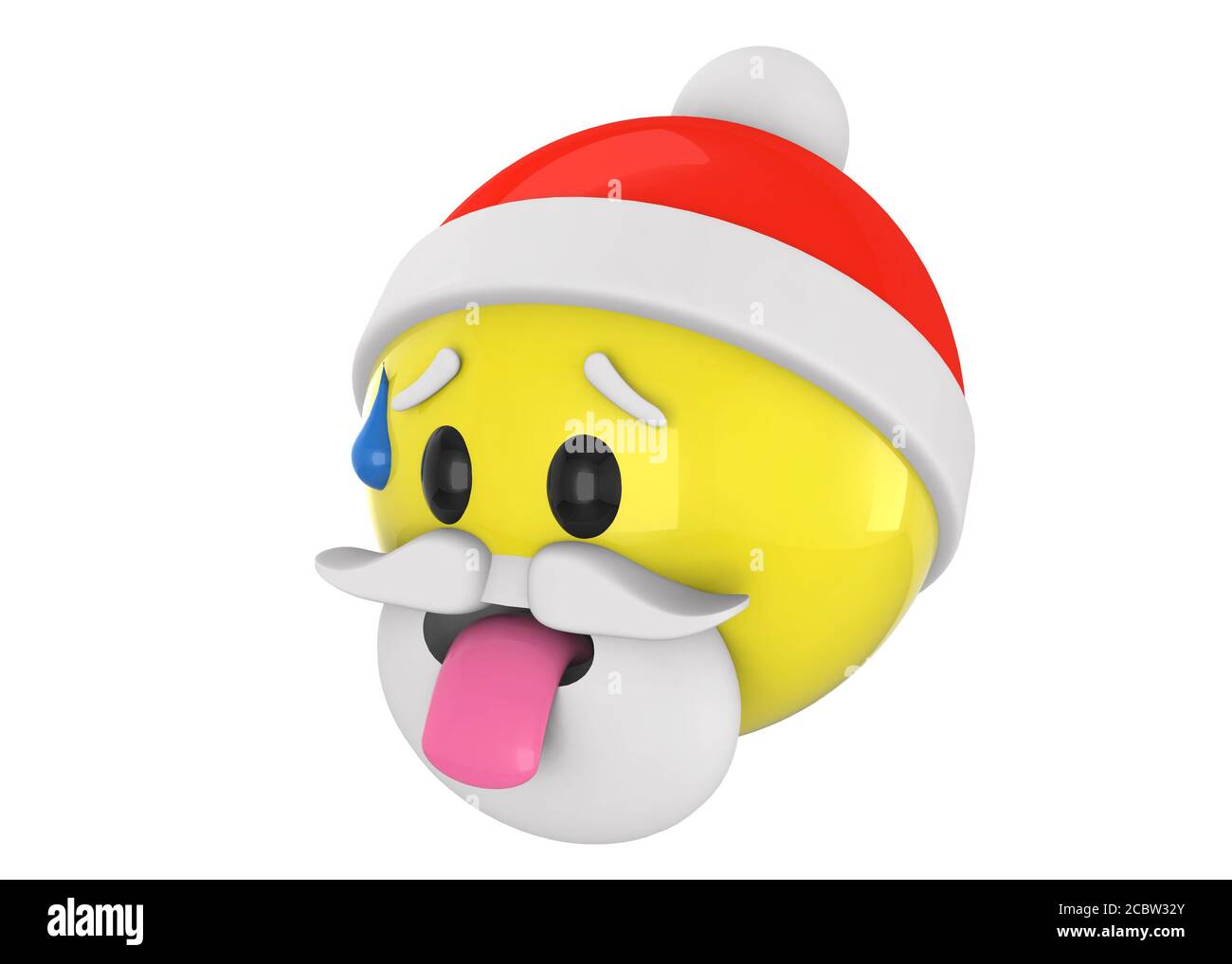 Der Weihnachtsmann ist müde - 3D Stockfoto