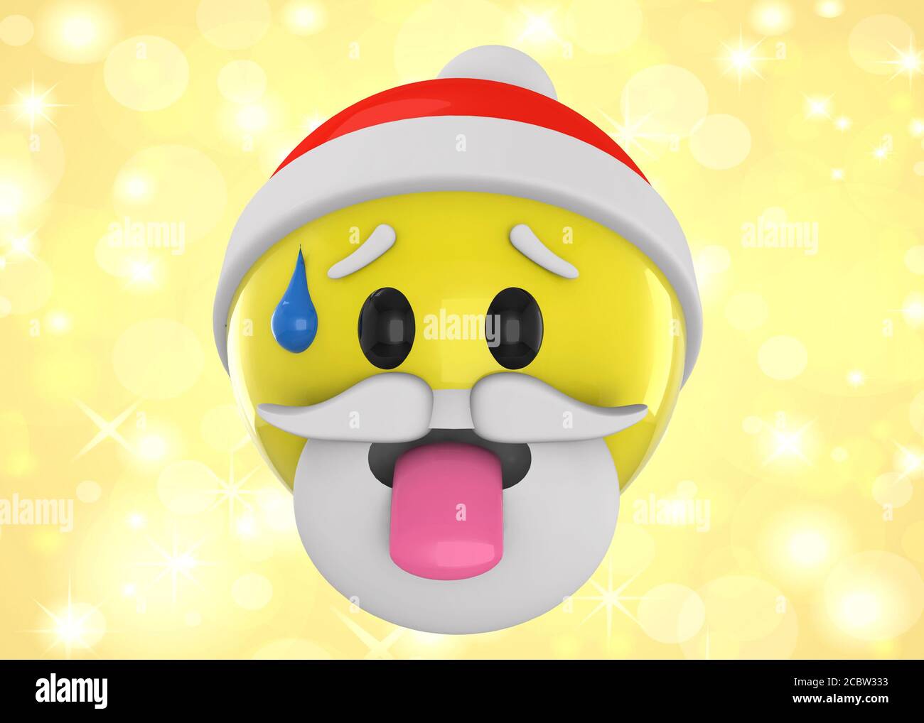 Der Weihnachtsmann ist müde - 3D Stockfoto