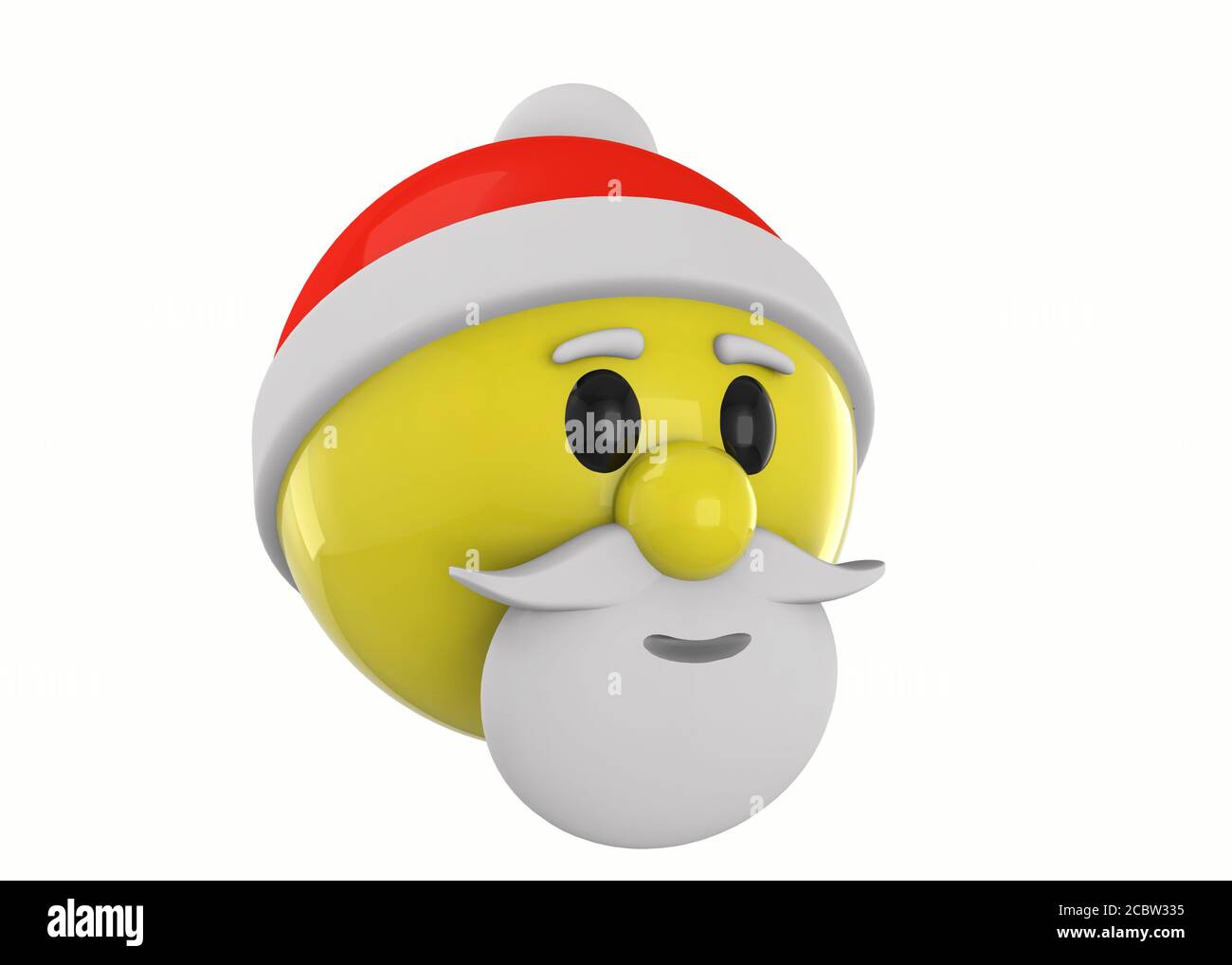 Santa Claus Emoticon - 3D Stockfoto