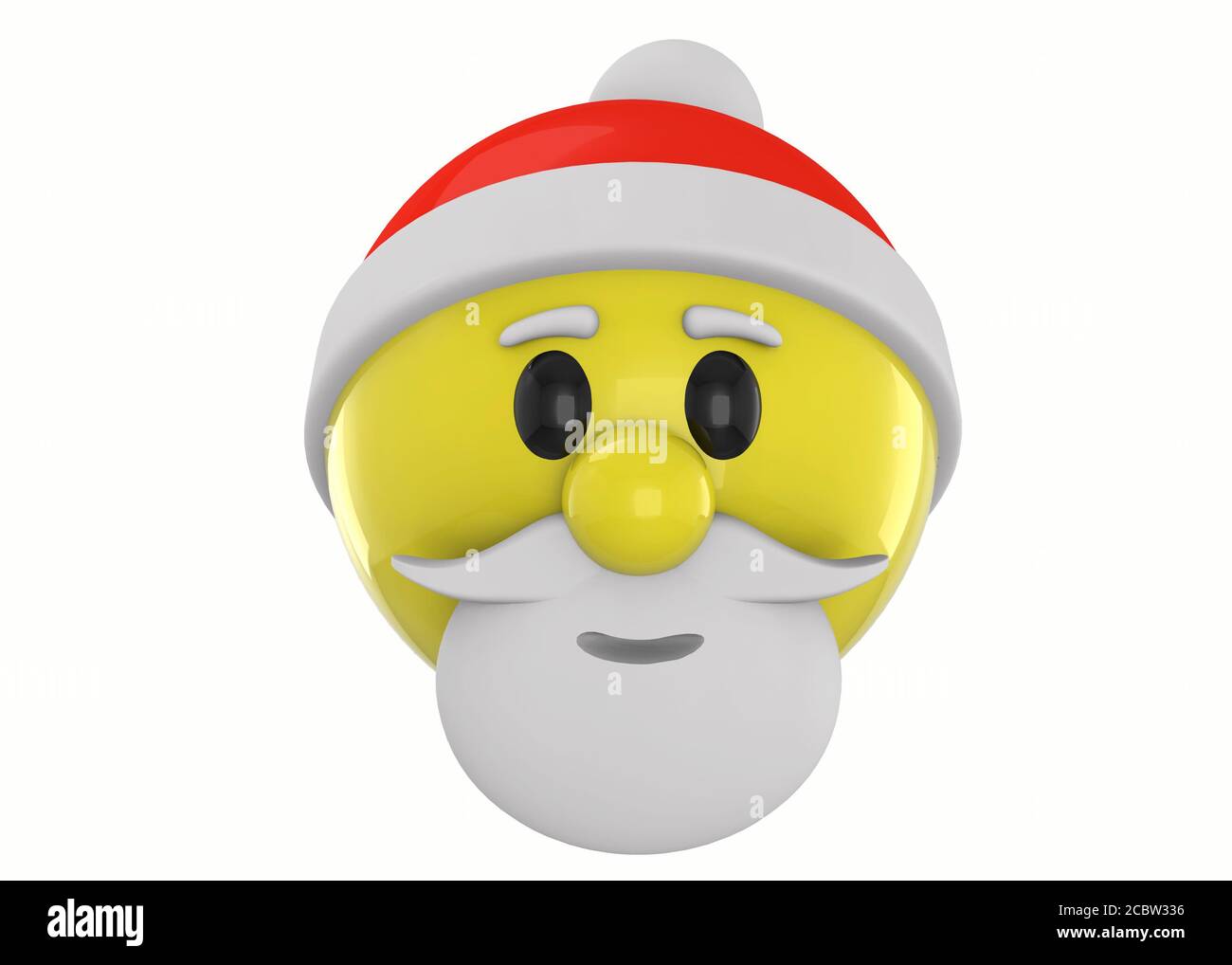 Santa Claus Emoticon - 3D Stockfoto