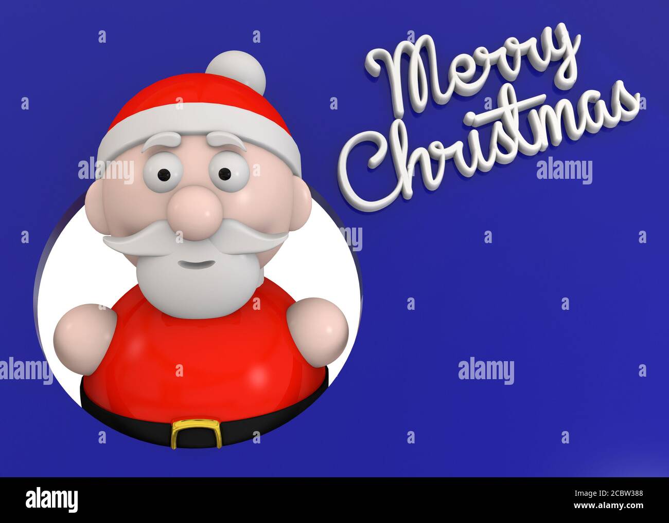 Santa Claus Charakter - 3D Stockfoto