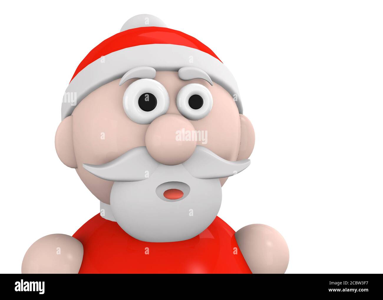 Santa Claus Charakter - 3D Stockfoto