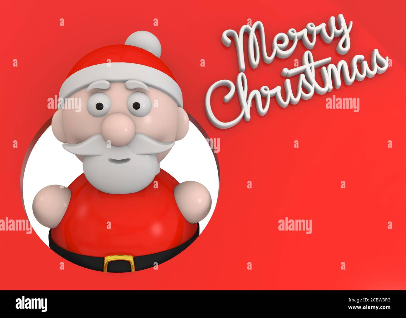 Santa Claus Charakter - 3D Stockfoto