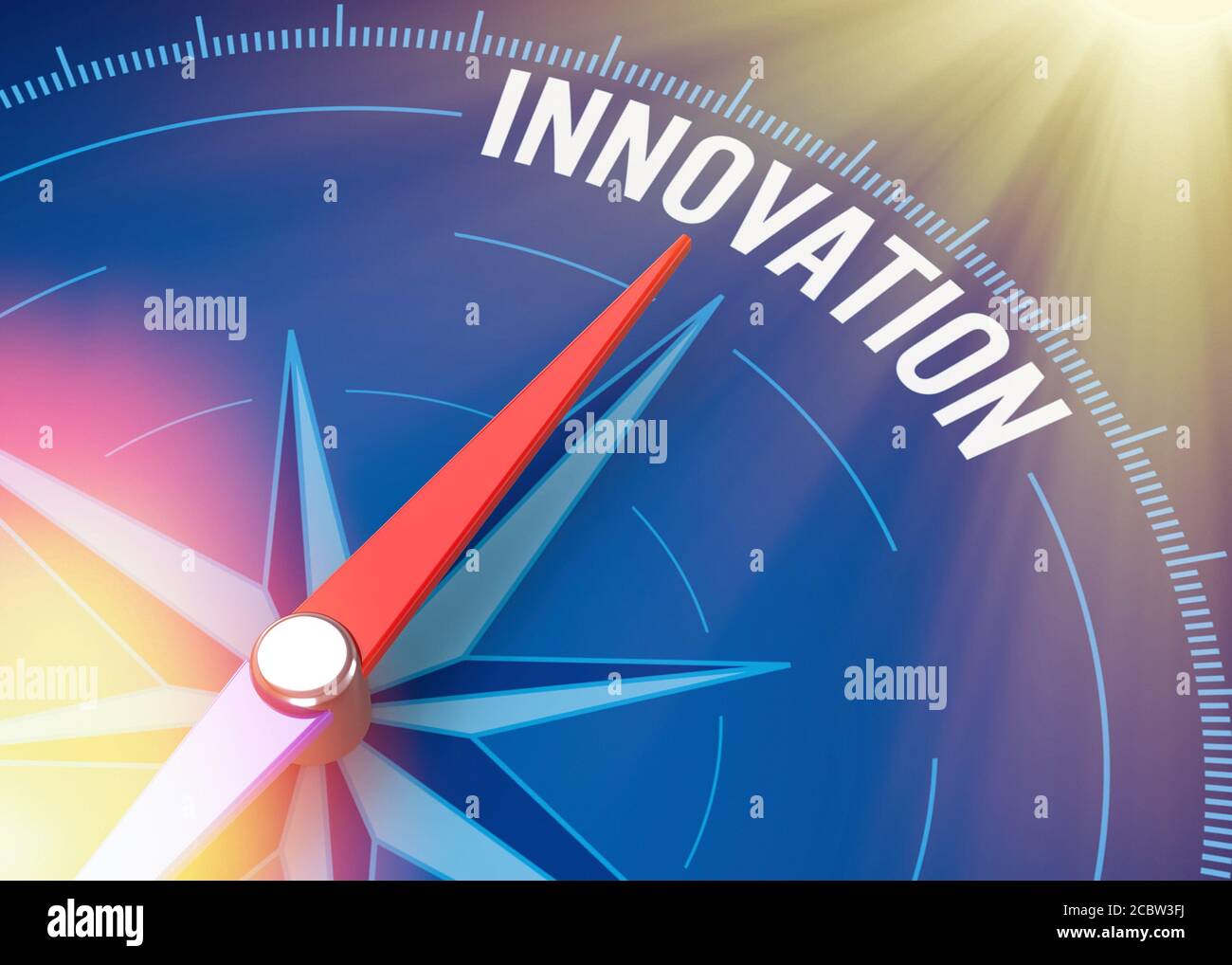 Zum Innovationskonzept - 3D Stockfoto