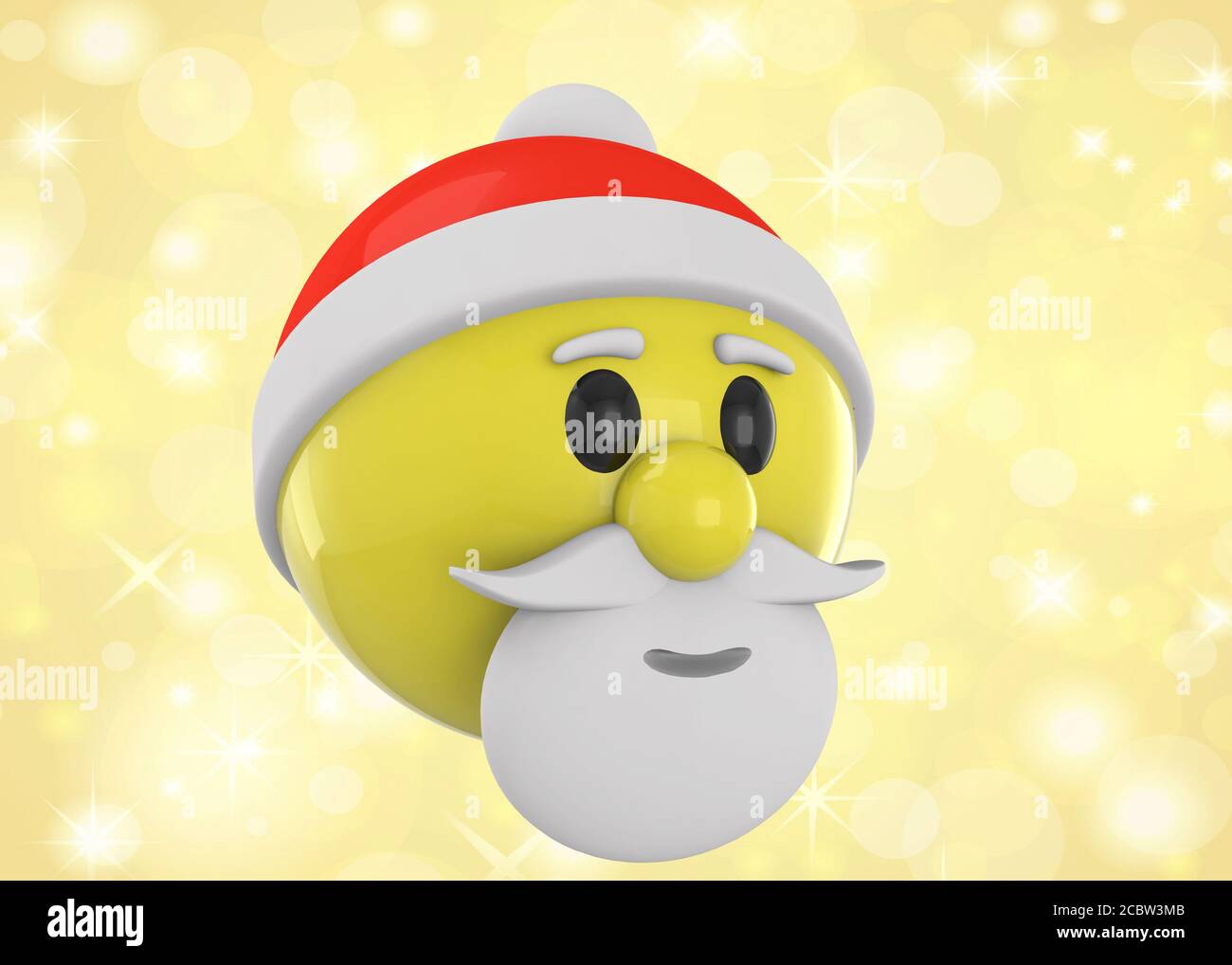 Santa Claus Emoticon - 3D Stockfoto