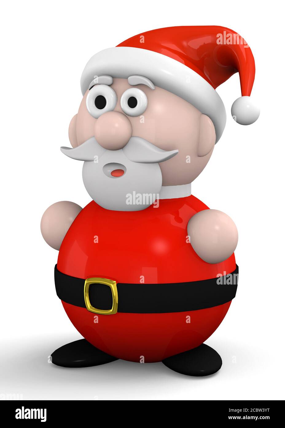 Santa Claus Charakter - 3D Stockfoto