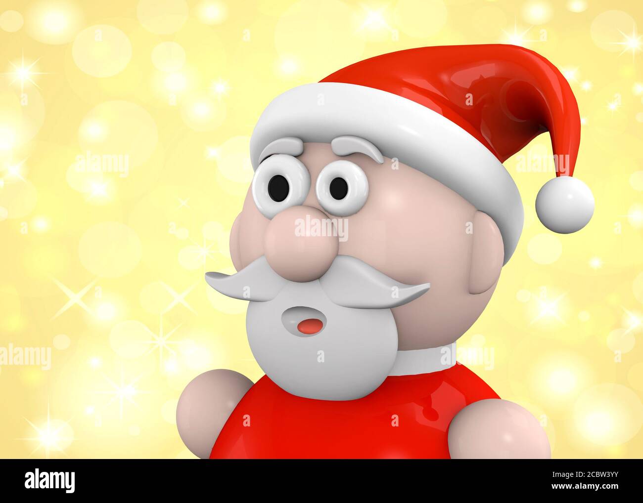 Santa Claus Charakter - 3D Stockfoto
