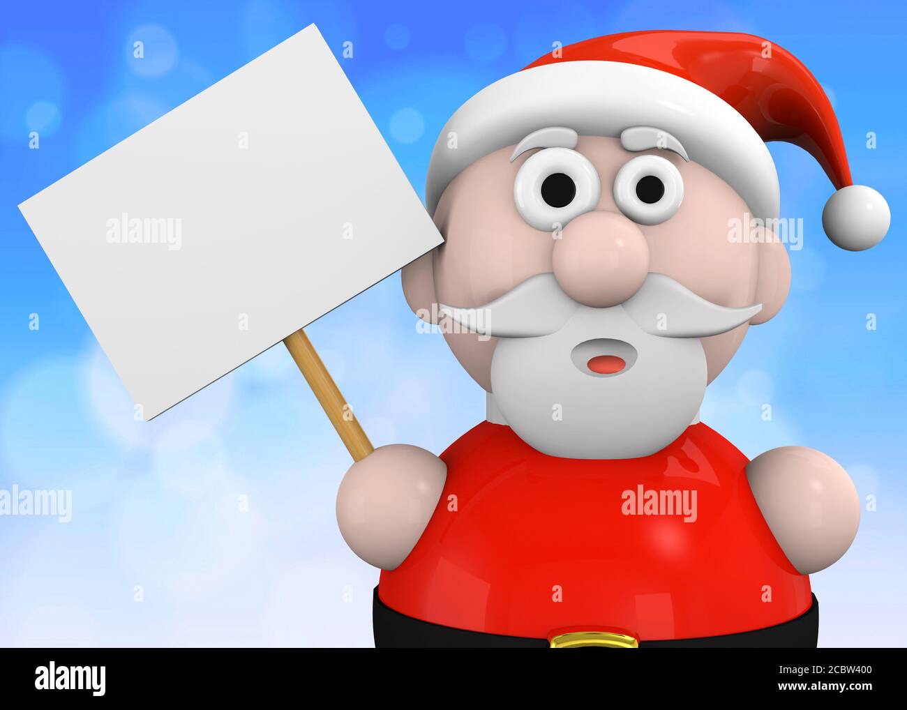 Santa Claus Charakter - 3D Stockfoto