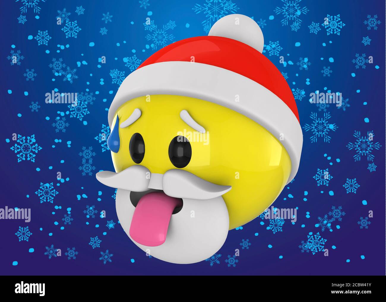 Der Weihnachtsmann ist müde - 3D Stockfoto