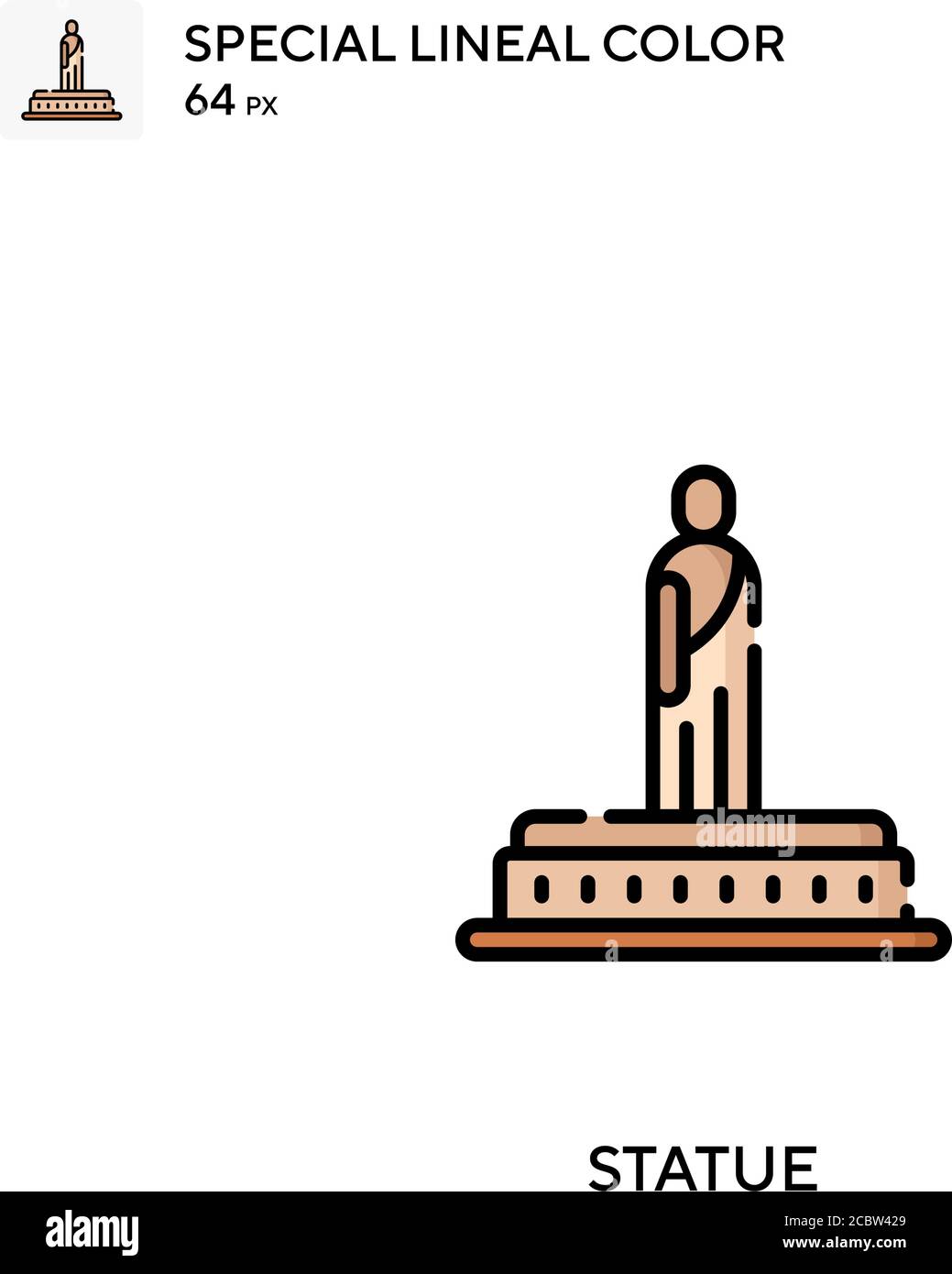 Statue Spezielle lineare Farbe Vektor-Symbol. Statuensymbole für Ihr Geschäftsprojekt Stock Vektor