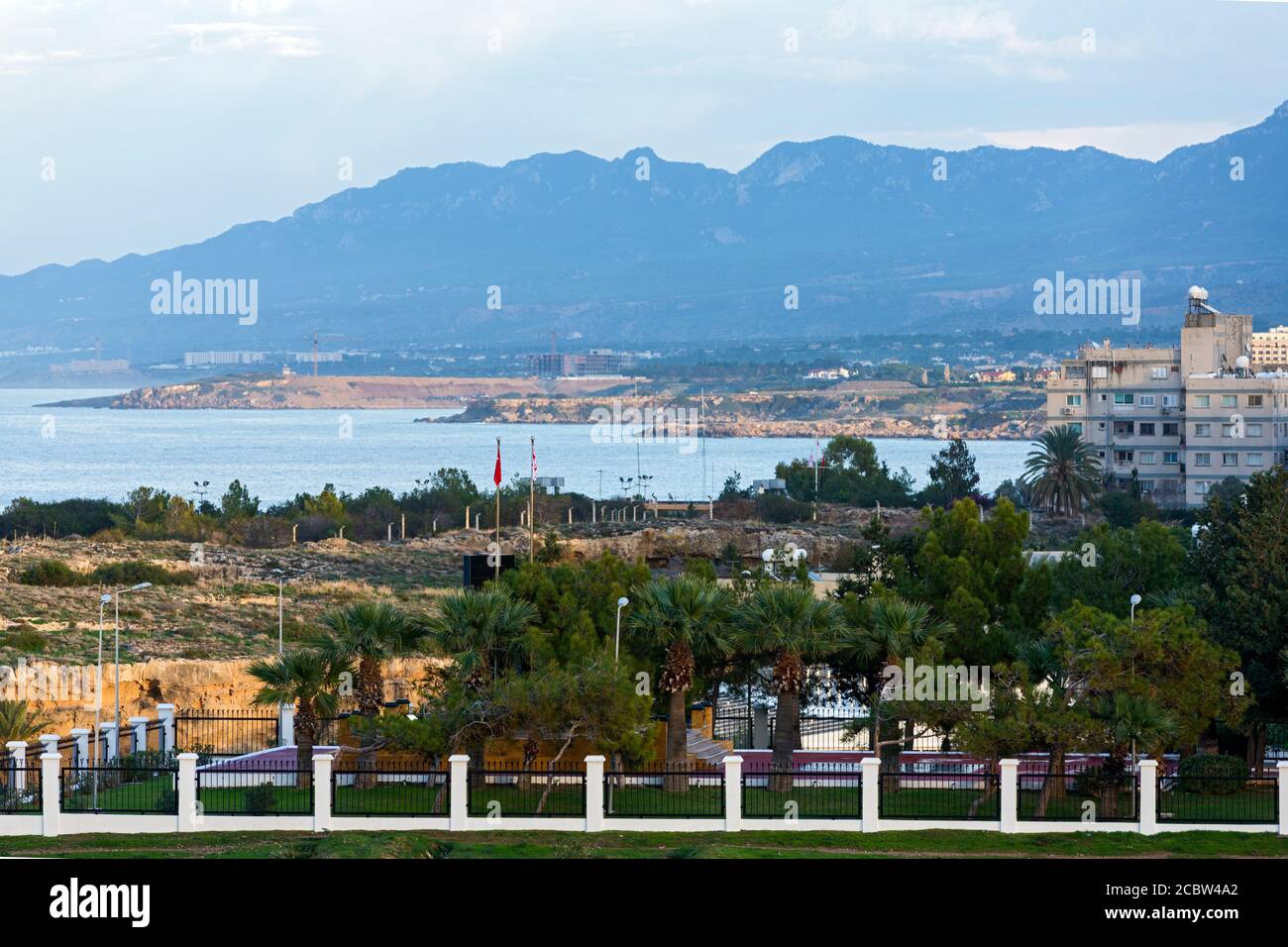 ; Kyrenia Girne; Stadtansicht; Türkische Republik Nordzypern Stockfoto