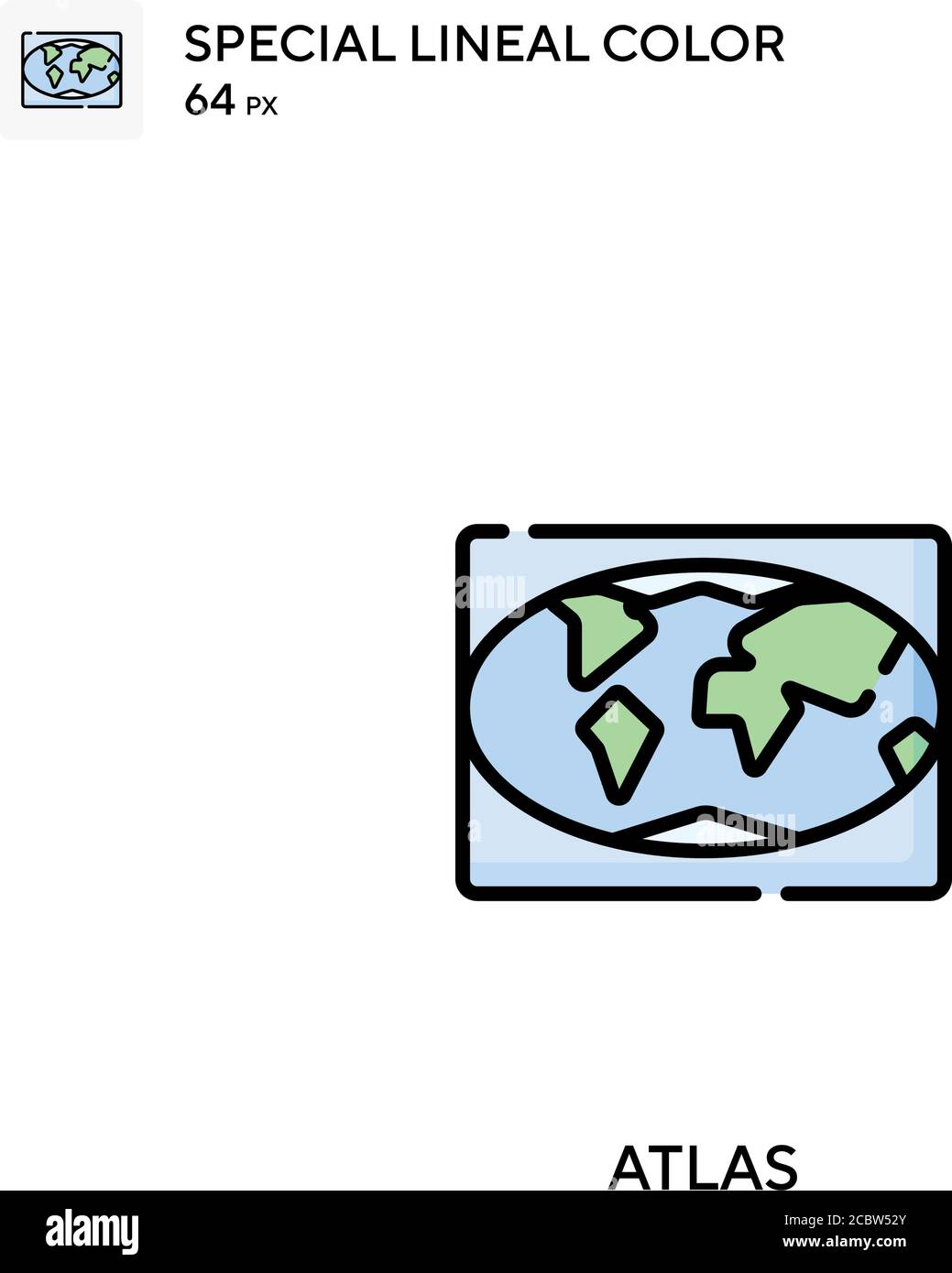Atlas Special Lineal Farbe Vektor-Symbol. Atlas-Symbole für Ihr Geschäftsprojekt Stock Vektor
