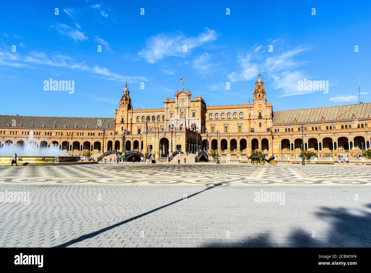 Plaza de España in Sevilla Stockfoto